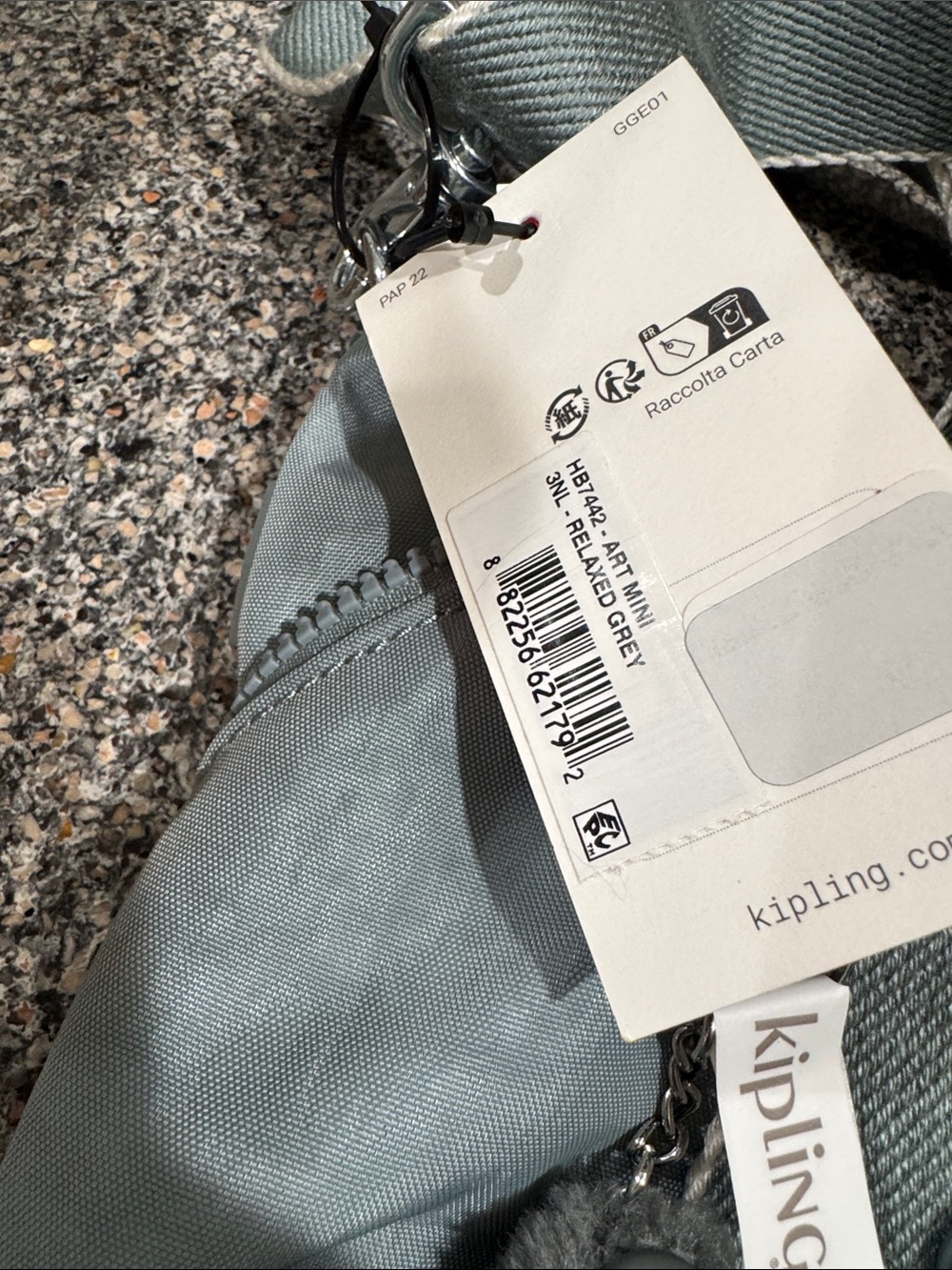 Kipling Light Green Mini Handbag with Zip Pocket NWT - Picture 5 of 9